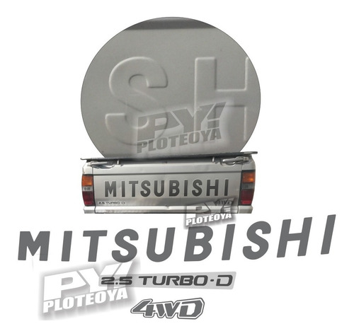 Calcos Porton Con Relieve Mitsubishi L200 + 4wd + 2.5turbo D