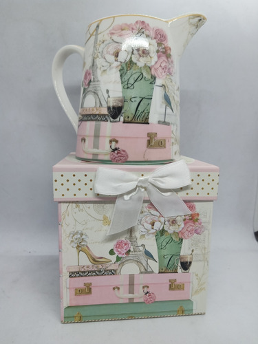 Bella Jarra De Porcelana París 600cc