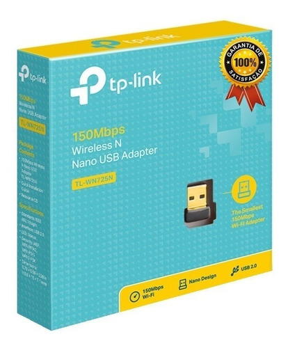 Imagem 1 de 4 de Adaptador Wireless Usb Nano N 150mbps Tp-link Tl-wn725n