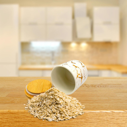 Imagen 5 de 9 de Recipiente Azucar Cafe Cereales De Cerámica 10 X 9 Cm
