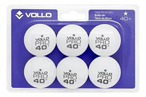 06 Bolas Bolinha Ping Pong Tenis Mesa Plástico Profissional Cor Branco