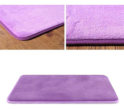 Alfombra De Baño De Espuma De Memoria Suave, Morado 40x60cm