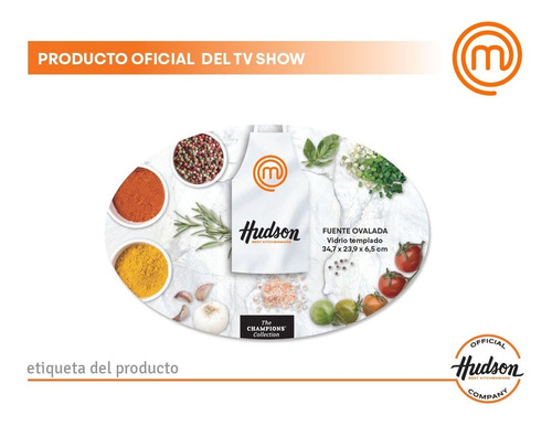 Asaderas Vidrio Templado Hudson Ovalada Horno 34x23x6cm