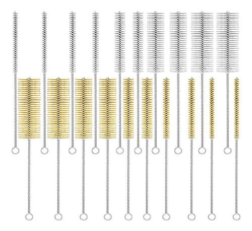 20 Piece Tubular Brush Kit, Brass, Stainless Steel, 2024