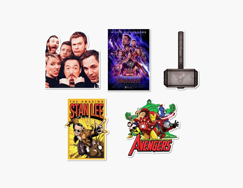 Imagen 4 de 5 de Pack De 20 Stickers Avengers (p016)