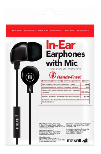 Imagen 4 de 6 de Auriculares Con Micrófono In Ear Maxell In-bax Circuit