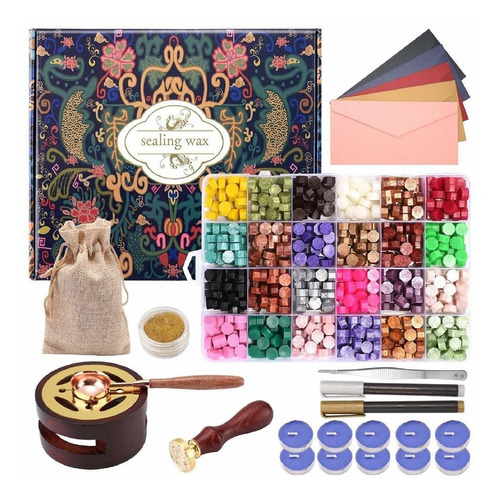 Chuhuayuan Kit De Sello De Cera Con Caja De Regalo, 24 Color