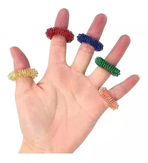 Anillo Sensorial Pack X5 Spiky Ring Fidget Toy Antiestrés