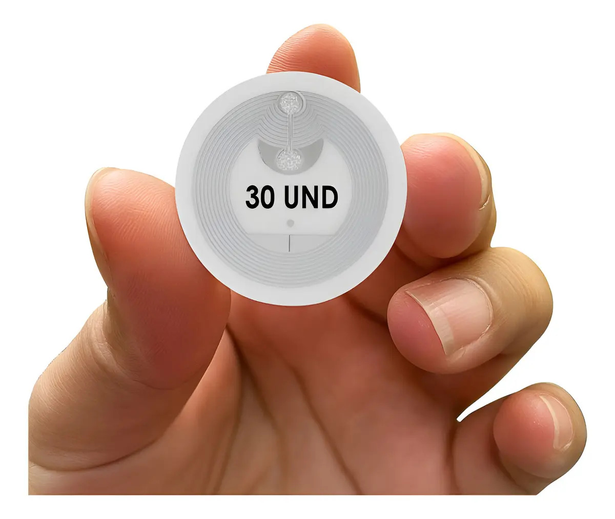 Kit 30 Etiqueta Nfc Ntag Leitura 13,56mhz Tag Regravável 23Bytes