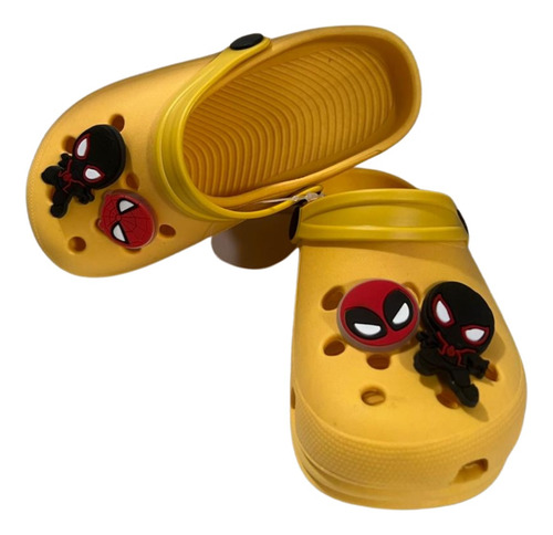 Babuche Infantil Personalizada Homem Aranha Amarela