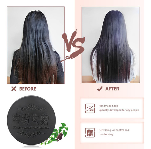 Barra De ChampĂș Fallopia Multiflora Para Cabello Negro Y