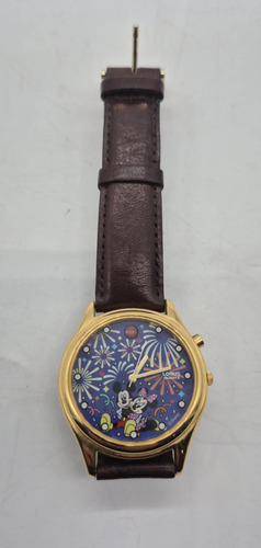 Reloj Lorus Mickey Mouse Disney Original Musical V621-0020 Negro Dorado Azul Oscuro (Usado)