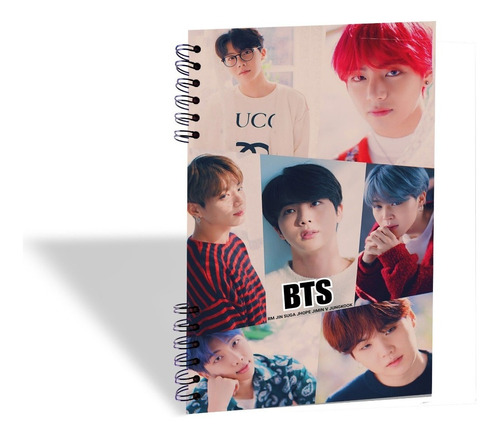 Cuaderno Bts K-pop Pasta Dura Motivos Surtidos 