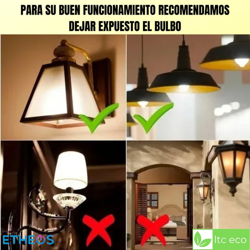 Lampara Foco Led 9w Luz Fria Sensor Movimiento Fotocel220v