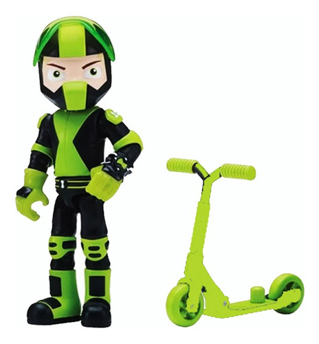 Ben 10 Muñeco Ben Tennyson Con Casco Y Patineta 15cm Artic!