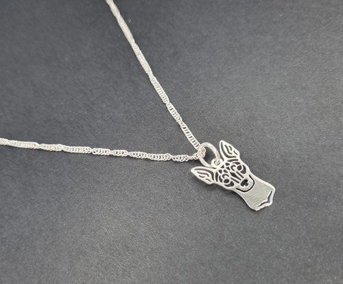 Dije Xoloitzcuintle Minimalista + Cadena En Plata Ley 925