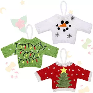 Ugly Sweater Ornaments For Christmas Tacky Christmas Sw...