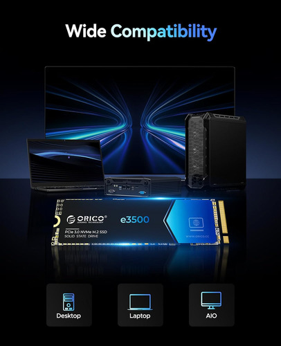 Orico 2tb M.2 Nvme Ssd, Pcie Gen3x4 M2 2280 Ssd, Hasta 36...