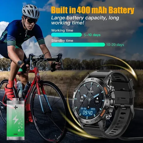 Melanda Lemfo Smartwatch Masculino Militar Sport K52 brinde