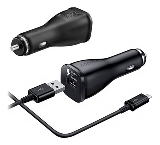 Cargador Original Rápido Carro Samsung Fast Charger Negro