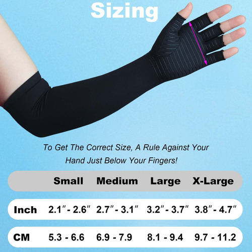 Shifanqi Guantes De Compresión Largos, Guantes De Artritis D