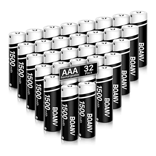 Paquete De 32 Baterías Aaa Recargables De Alta Capacid...