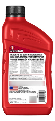 Liquido Atf Sintético Kendall Versatrans Cvt Plus 1 Litro