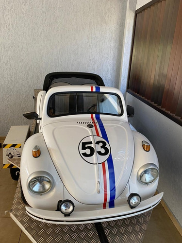 Mini Fusca Herbie Com Carretinha Basculante