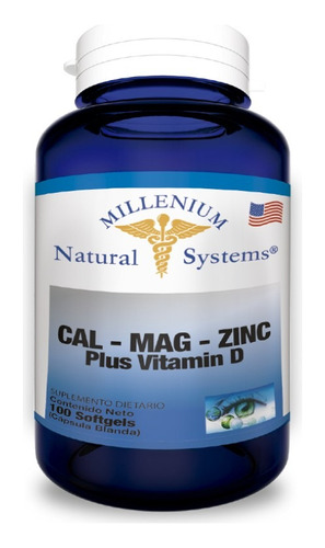 Calcio Magnesio Zinc Y Vitamina D 1 - Unidad a $489