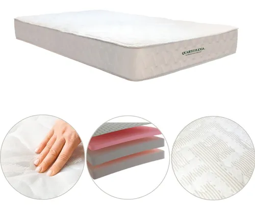 Combo Cama Doble Con Colchon Lupe Taupe