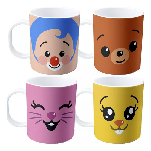 Set De Tazas De Plastico X 10 - Plim Plim (varios Modelos) Variado