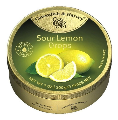 Caramelos Cavendish & Harvey Lemon Limon Acido 200g Alemania