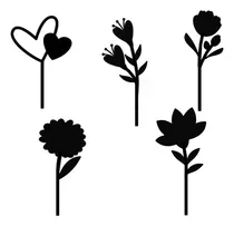 Comprar Cake Topper Adorno Mini - Cup Cake - Flores Flor X 5 Unidad