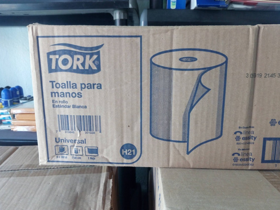 Toalla de mano Centro de alimentación Rollos Blanco-Paquete de 6toalla de papel