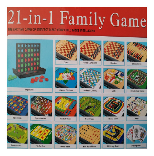 Juegos De Mesa 21 En 1 Familiar Ajedrez Ludo Bingo Serpiente