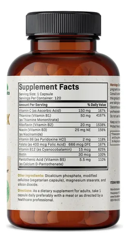 Complejo De Vitamina B Y C Energía Sistema Nervioso Inmunoló