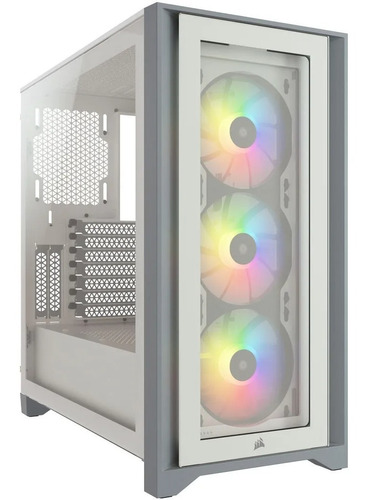 Gabinete Gamer Corsair Icue 4000x Rgb Mid-tower Blanco Delta