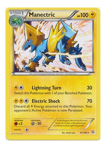 Cartas Pokemon Manectric Holo