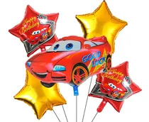 Comprar Globos Metálicos De Rayo Mcqueen Globos Cars De Kits De 5pzs