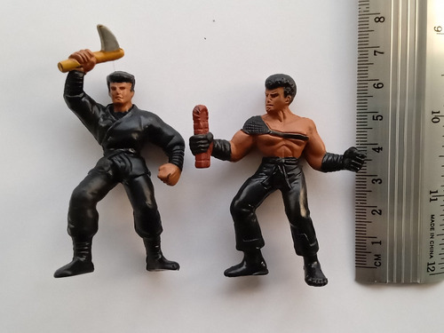 Lote D 2 Figuras Gutts Ninjas Mattel 1986 Vintage 