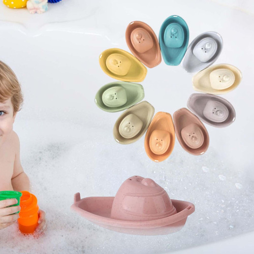 Nuevo 10 Piezas De Juguete De Barco De Baño For Bebé,