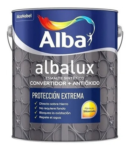 Pintura Esmalte Sintético Albalux 2 En 1 Forja 1 Lt - Iacono