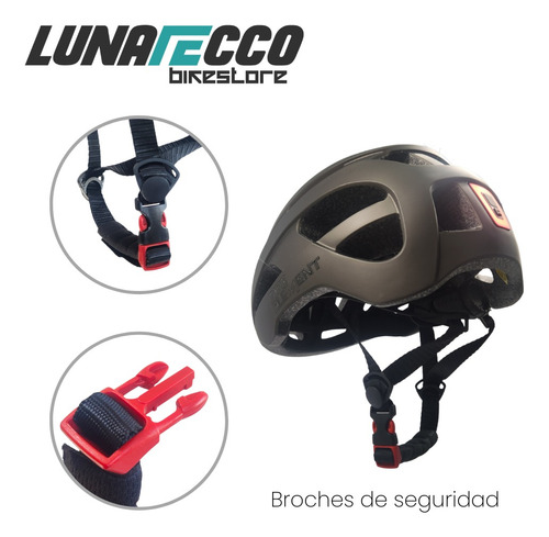 Casco Mtb Ruta, Ligero, Luz Led Recargable. Ciclismo