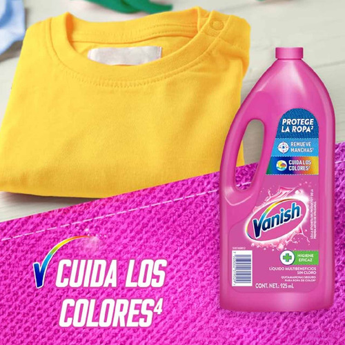 Quitamanchas Líquido Vanish Multiusos Ropa Color 925ml 6pz