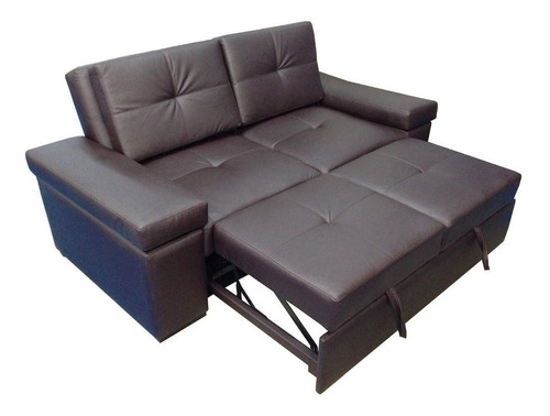 Sofacama Avalon Ecocuero Negro