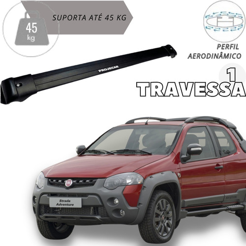 Travessa Rack Teto Strada Adventure Locker Projecar Preta