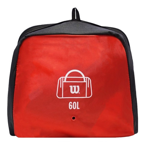 Imagen 3 de 3 de Bolso Wilson Deportivo Viaje Urbano Gym Bolsillo Reforzado Color Negro Talle Universal