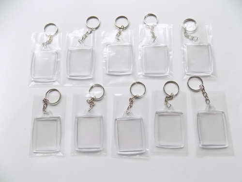 Imagem 2 de 4 de Chaveiro Acrilico 3x4cm P/ Personalizar Emb. Separado 50pçs