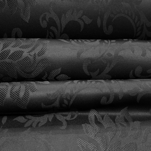 Tecido Jacquard Adamascado Medalhão Preto 2,80x3,00mt