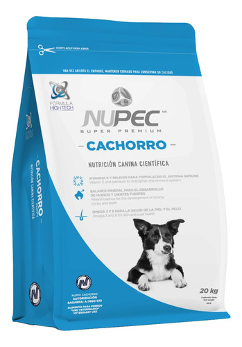 Alimento Para Perro Cachorro Nupec Con Omega 3 Y 6, De 20 Kg